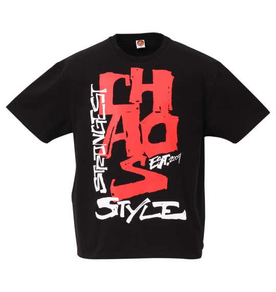 大きいサイズ メンズ 新日本プロレス CHAOS Strongest Style 半袖 Tシャツ ブラック 1178-9239-1 3L 4L 5L 6L 8L