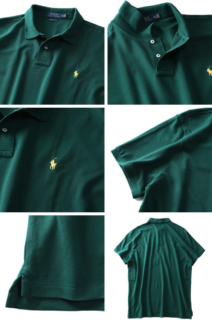 【WEB限定価格】ブランドセール 大きいサイズ メンズ POLO RALPH LAUREN ポロ ラルフローレン ロゴ 鹿の子 半袖 ポロシャツ USA直輸入 710680784