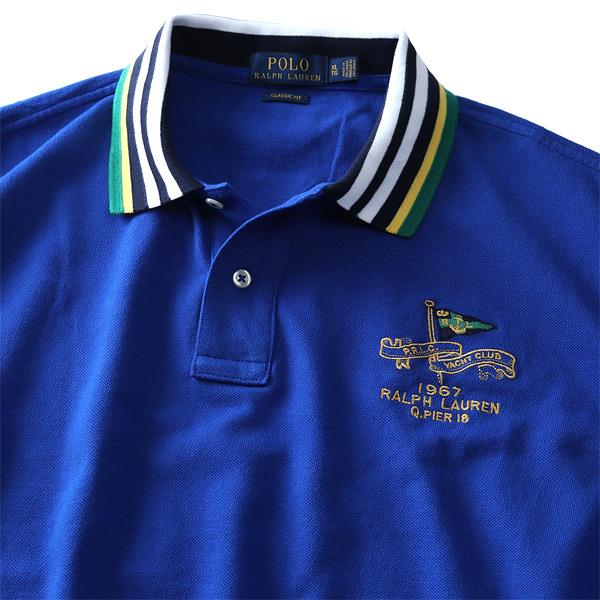 【WEB限定価格】ブランドセール 大きいサイズ メンズ POLO RALPH LAUREN ポロ ラルフローレン ロゴ 刺繍入 鹿の子 半袖 ポロシャツ USA直輸入 710741074