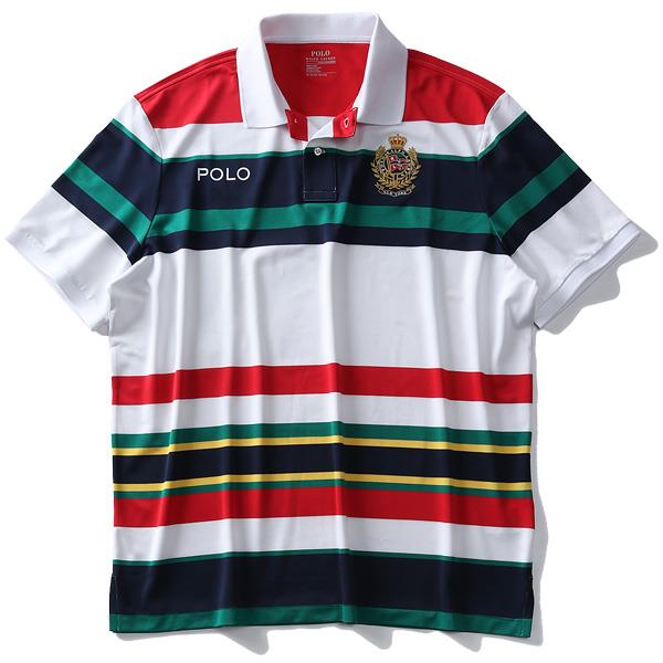 【WEB限定価格】ブランドセール 大きいサイズ メンズ POLO RALPH LAUREN ポロ ラルフローレン ボーダー柄 半袖 ポロシャツ USA直輸入 710741078