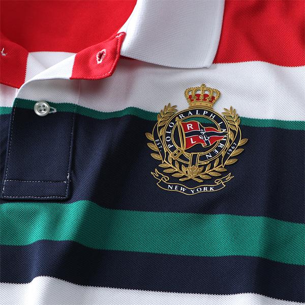 【WEB限定価格】ブランドセール 大きいサイズ メンズ POLO RALPH LAUREN ポロ ラルフローレン ボーダー柄 半袖 ポロシャツ USA直輸入 710741078