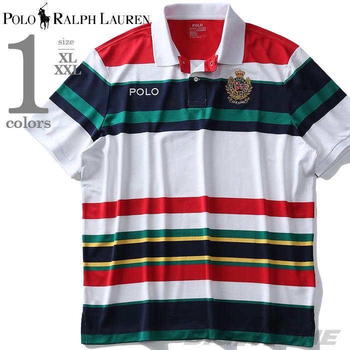 【WEB限定価格】ブランドセール 大きいサイズ メンズ POLO RALPH LAUREN ポロ ラルフローレン ボーダー柄 半袖 ポロシャツ USA直輸入 710741078