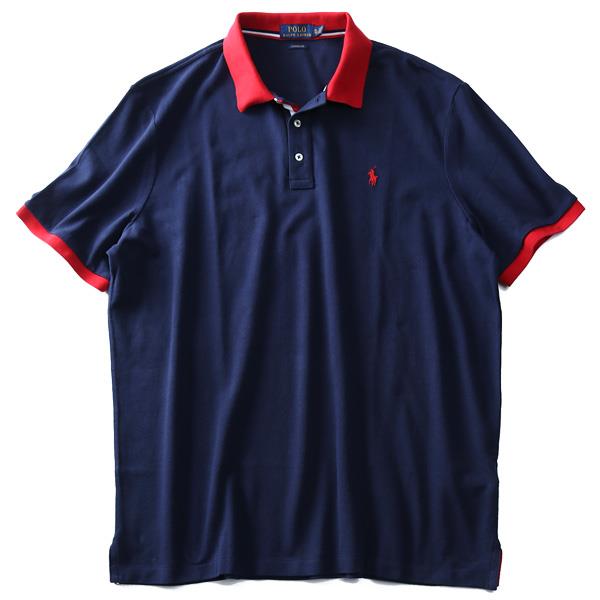 【WEB限定価格】ブランドセール 大きいサイズ メンズ POLO RALPH LAUREN ポロ ラルフローレン ロゴ 鹿の子 半袖 ポロシャツ USA直輸入 710746772