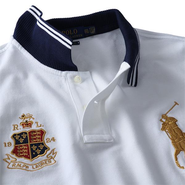 【WEB限定価格】ブランドセール 大きいサイズ メンズ POLO RALPH LAUREN ポロ ラルフローレン 刺繍入 鹿の子 半袖 ポロシャツ USA直輸入 710746847