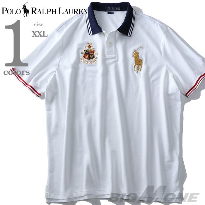 【WEB限定価格】ブランドセール 大きいサイズ メンズ POLO RALPH LAUREN ポロ ラルフローレン 刺繍入 鹿の子 半袖 ポロシャツ USA直輸入 710746847