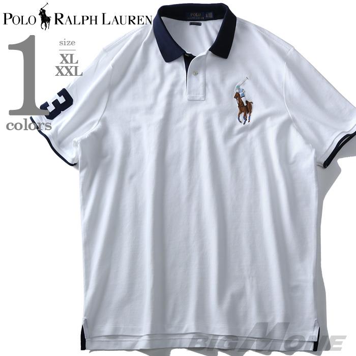 ブランドセール 大きいサイズ メンズ POLO RALPH LAUREN ポロ ラルフローレン 刺繍入 鹿の子 半袖 ポロシャツ USA直輸入 710740598002