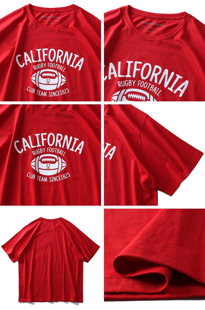大きいサイズ メンズ DANIEL DODD オーガニック プリント 半袖 Tシャツ CALIFORNIA azt-190250