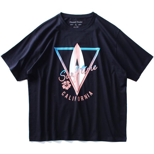 大きいサイズ メンズ DANIEL DODD オーガニック プリント 半袖 Tシャツ SURF TIME azt-190254