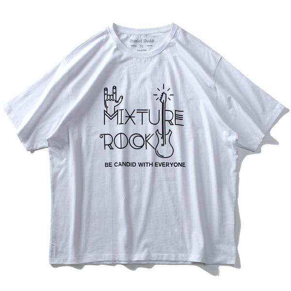 大きいサイズ メンズ DANIEL DODD オーガニック プリント 半袖 Tシャツ MIXTURE ROCK azt-190256