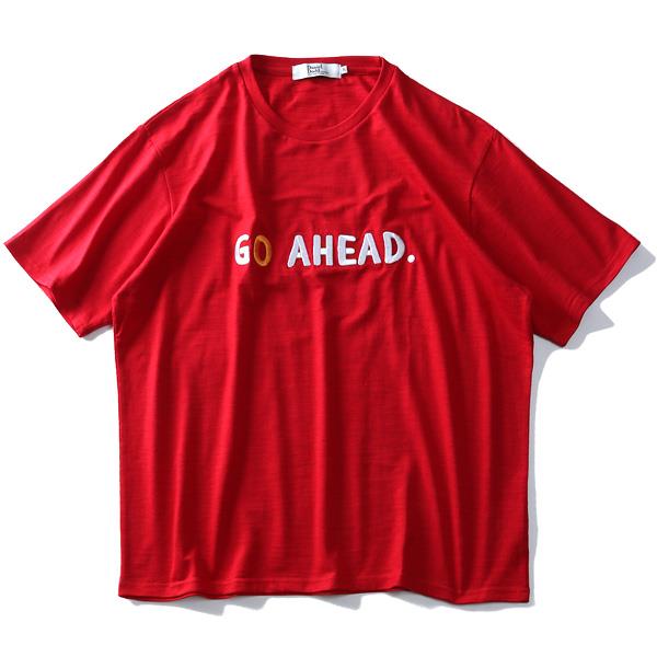 【WEB限定価格】【pd0525】大きいサイズ メンズ DANIEL DODD スラブ 刺繍 半袖 Tシャツ GO AHEAD azt-1902138