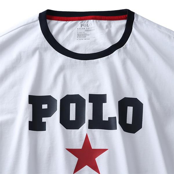 【WEB限定価格】ブランドセール 大きいサイズ メンズ POLO RALPH LAUREN ポロ ラルフローレン ロゴ プリント 袖切替 半袖 Tシャツ USA直輸入 710741437