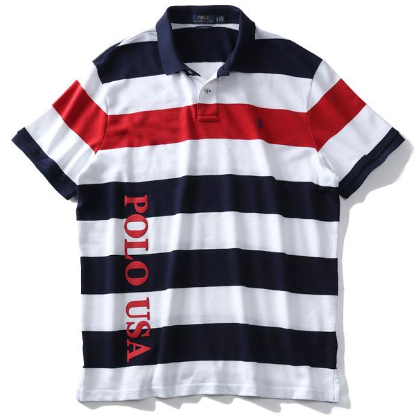 【WEB限定価格】ブランドセール 大きいサイズ メンズ POLO RALPH LAUREN ポロ ラルフローレン ボーダー柄 半袖 ポロシャツ USA直輸入 710743902