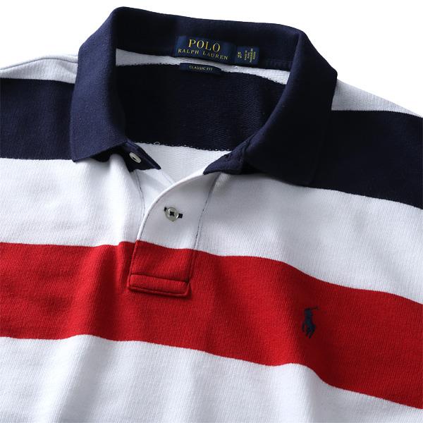 【WEB限定価格】ブランドセール 大きいサイズ メンズ POLO RALPH LAUREN ポロ ラルフローレン ボーダー柄 半袖 ポロシャツ USA直輸入 710743902