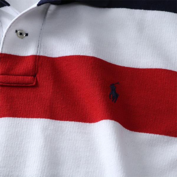 【WEB限定価格】ブランドセール 大きいサイズ メンズ POLO RALPH LAUREN ポロ ラルフローレン ボーダー柄 半袖 ポロシャツ USA直輸入 710743902