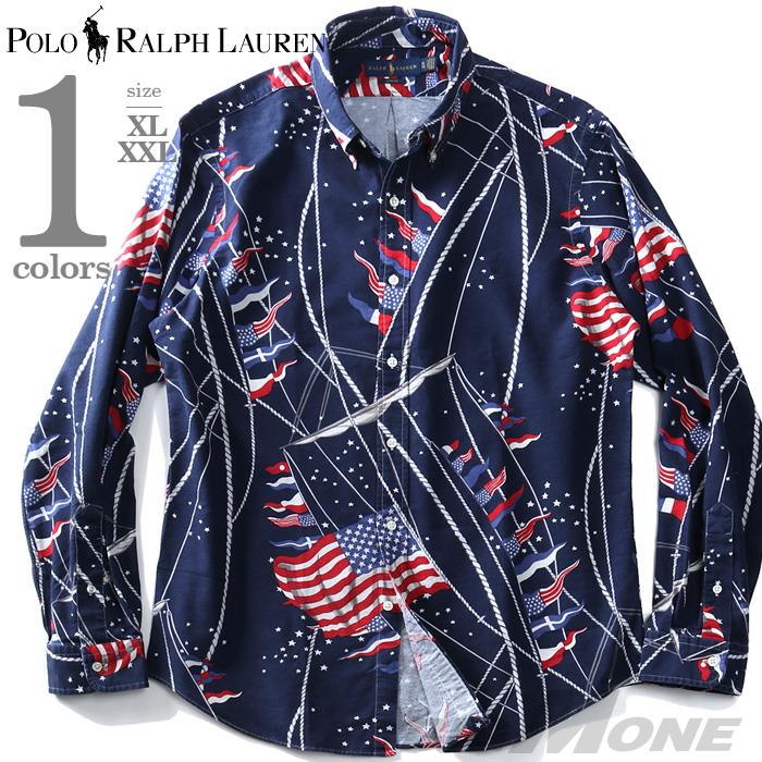 ブランドセール 大きいサイズ メンズ POLO RALPH LAUREN ポロ ラルフローレン 総柄 ボタンダウン シャツ USA直輸入 710751635001