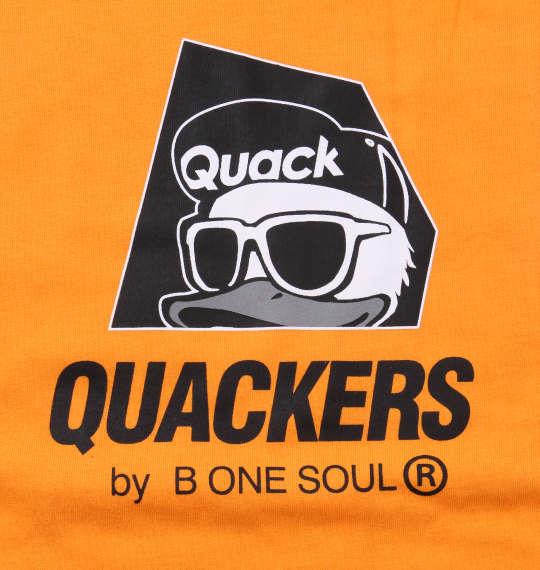 大きいサイズ メンズ b-one-soul DUCK DUDE ロゴプリント 長袖 Tシャツ オレンジ 1158-9390-1 3L 4L 5L 6L