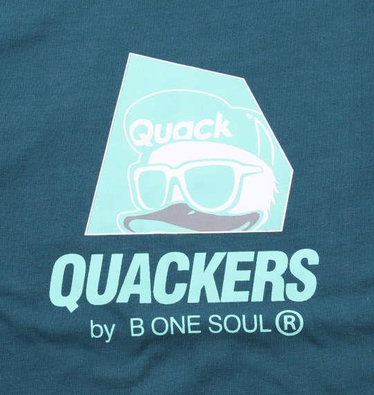 大きいサイズ メンズ b-one-soul DUCK DUDE ロゴプリント 長袖 Tシャツ エメラルドグリーン 1158-9390-3 3L 4L 5L 6L