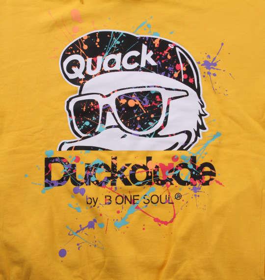 大きいサイズ メンズ b-one-soul DUCK DUDE スプラッシュ柄 プルパーカー イエロー 1158-9392-1 3L 4L 5L 6L