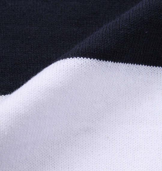 大きいサイズ メンズ H by FIGER ポケット付 ボーダー 長袖 Tシャツ ネイビー × ホワイト 1168-9355-1 3L 4L 5L 6L 8L