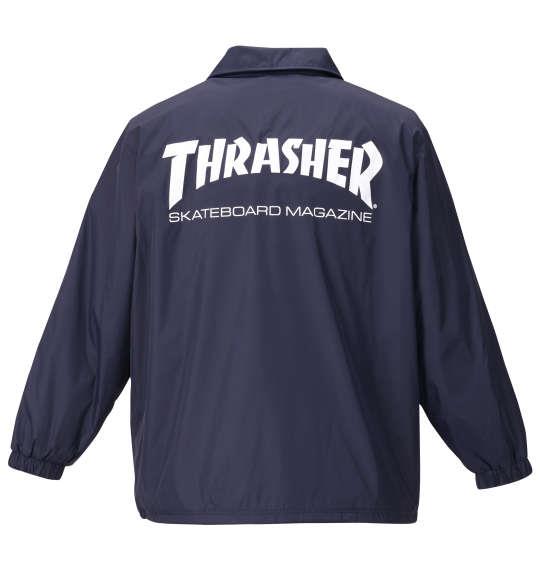 大きいサイズ メンズ THRASHER コーチ ジャケット ネイビー 1173-9325-1 3L 4L 5L 6L 8L