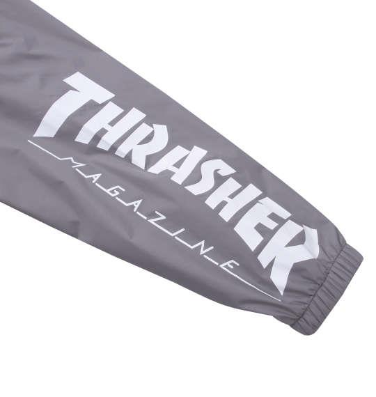 大きいサイズ メンズ THRASHER スタンド フルジップ ジャケット グレー × ブラック 1173-9326-1 3L 4L 5L 6L 8L