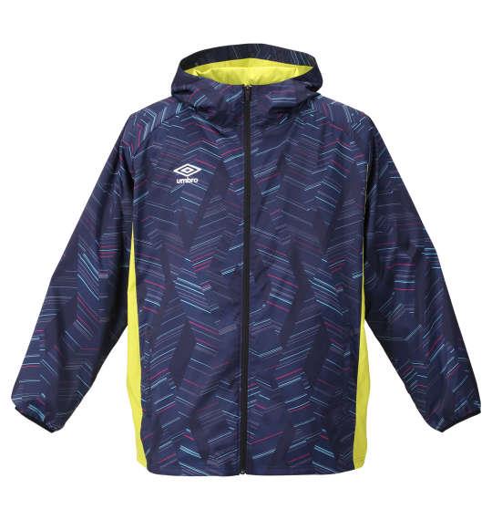 大きいサイズ メンズ UMBRO AL.フーデッド ライン ジャケット ネイビー 1176-9350-1 3L 4L 5L 6L