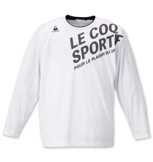 大きいサイズ メンズ LE COQ SPORTIF 長袖 Tシャツ ホワイト 1178-9300-1 2L 3L 4L 5L 6L