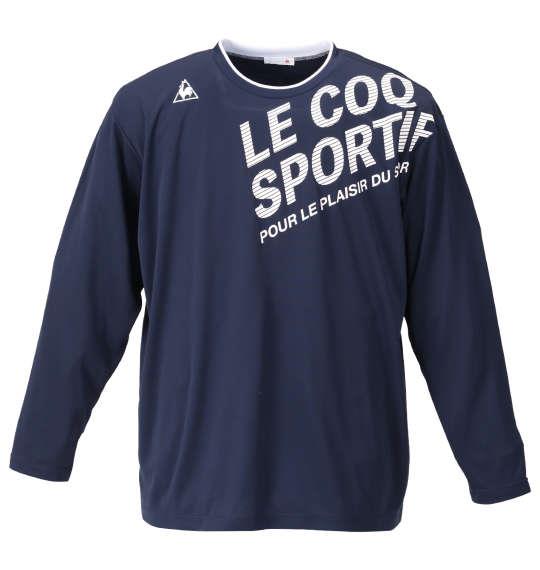 大きいサイズ メンズ LE COQ SPORTIF 長袖 Tシャツ ネイビー 1178-9300-2 2L 3L 4L 5L 6L