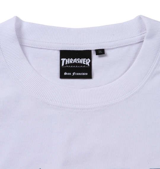 大きいサイズ メンズ THRASHER 長袖 Tシャツ ホワイト 1178-9340-1 3L 4L 5L 6L 8L