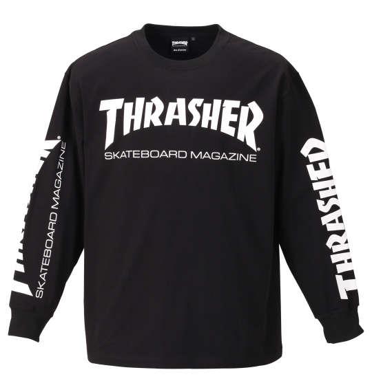 大きいサイズ メンズ THRASHER 長袖 Tシャツ ブラック 1178-9340-2 3L 4L 5L 6L 8L