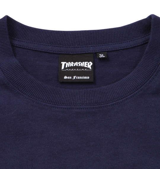 大きいサイズ メンズ THRASHER 長袖 Tシャツ ネイビー 1178-9340-3 3L 4L 5L 6L 8L