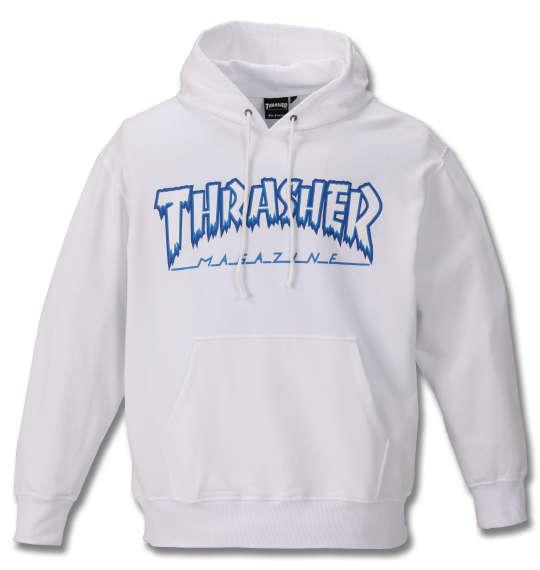 大きいサイズ メンズ THRASHER プルパーカー ホワイト 1178-9341-1 3L 4L 5L 6L 8L