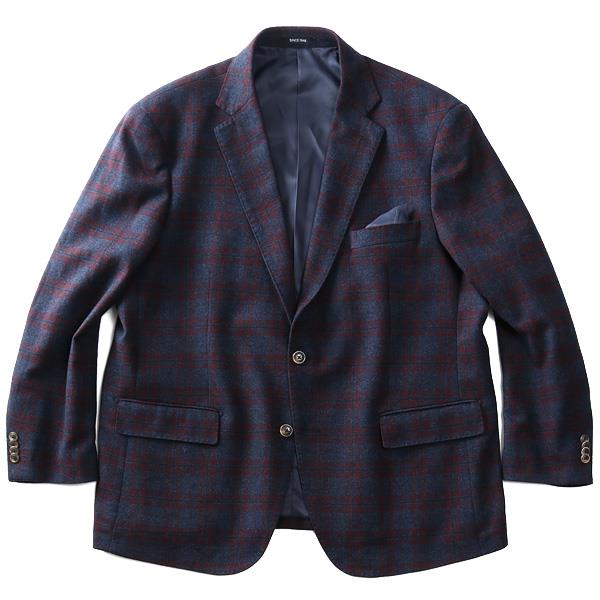 【2022bb】【WEB限定価格】大きいサイズ メンズ SARTORIA BELLINI ウール混 シングル 2ツ釦 チェック ジャケット azjk3419607