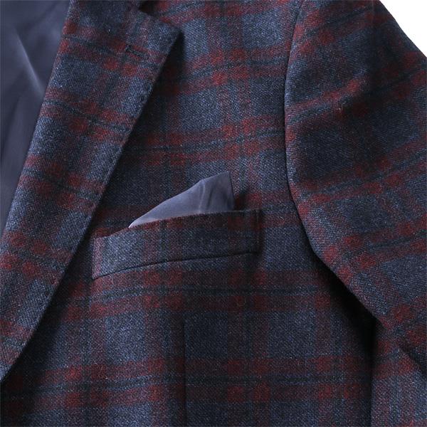 【2022bb】【WEB限定価格】大きいサイズ メンズ SARTORIA BELLINI ウール混 シングル 2ツ釦 チェック ジャケット azjk3419607