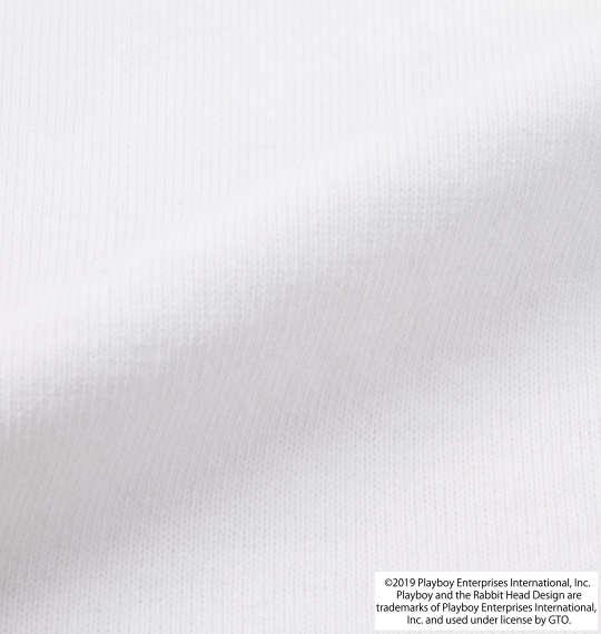 大きいサイズ メンズ PLAYBOY 天竺 プリント 長袖 Tシャツ オフホワイト 1178-9600-1 3L 4L 5L 6L
