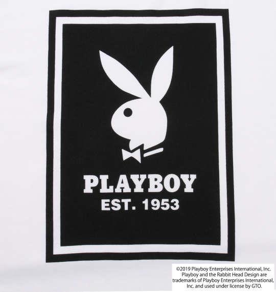 大きいサイズ メンズ PLAYBOY 裏毛 プリント クルーネック スウェット オフホワイト 1178-9601-1 3L 4L 5L 6L