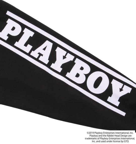 大きいサイズ メンズ PLAYBOY 裏毛 プリント クルーネック スウェット ブラック 1178-9601-2 3L 4L 5L 6L