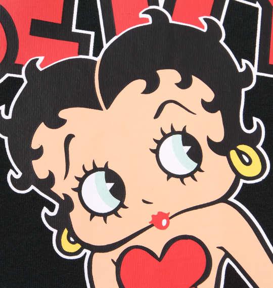 大きいサイズ メンズ BETTY BOOP 天竺 プリント 長袖 Tシャツ ブラック 1178-9650-2 3L 4L 5L 6L