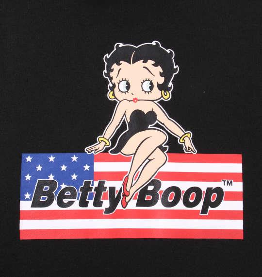 大きいサイズ メンズ BETTY BOOP 裏毛 プリント プル パーカー ブラック 1178-9651-2 3L 4L 5L 6L