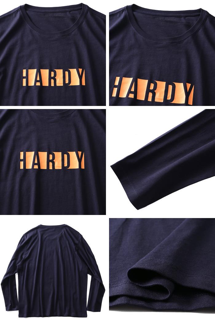 大きいサイズ メンズ DANIEL DODD オーガニックコットン プリント ロング Tシャツ HARDY azt-190401