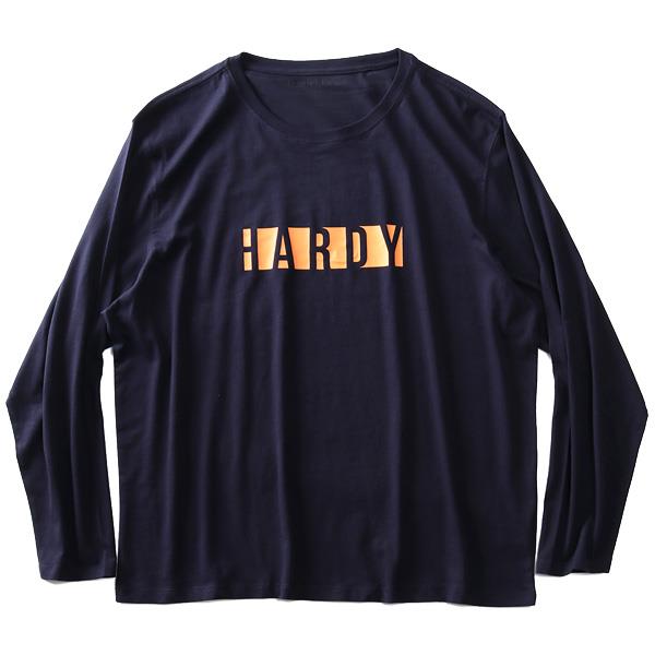 大きいサイズ メンズ DANIEL DODD オーガニックコットン プリント ロング Tシャツ HARDY azt-190401