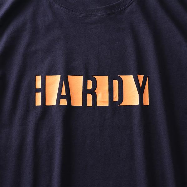 大きいサイズ メンズ DANIEL DODD オーガニックコットン プリント ロング Tシャツ HARDY azt-190401