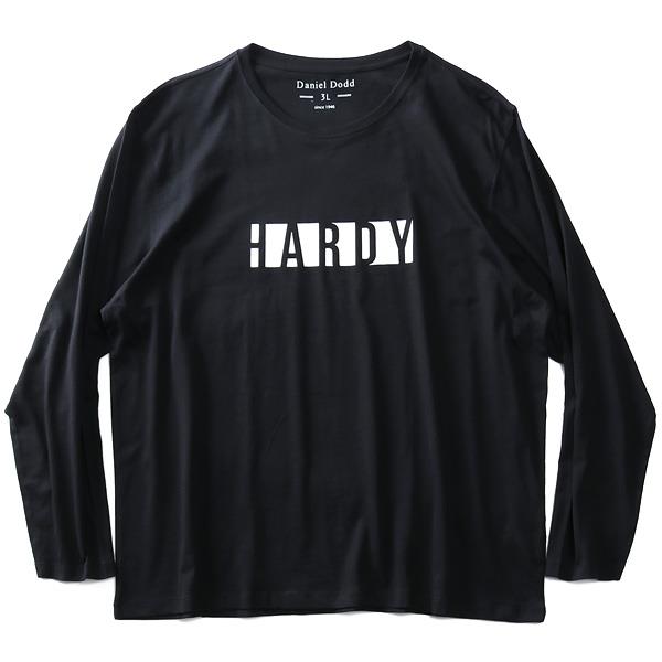 大きいサイズ メンズ DANIEL DODD オーガニックコットン プリント ロング Tシャツ HARDY azt-190401