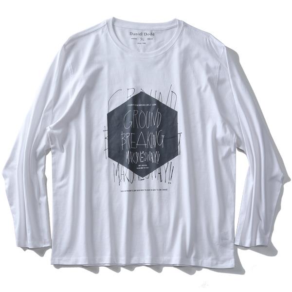 大きいサイズ メンズ DANIEL DODD オーガニックコットン プリント ロング Tシャツ GROUND azt-190403