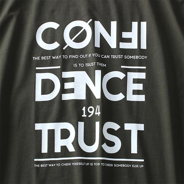 大きいサイズ メンズ DANIEL DODD オーガニックコットン プリント ロング Tシャツ CONFIDENCE azt-190407