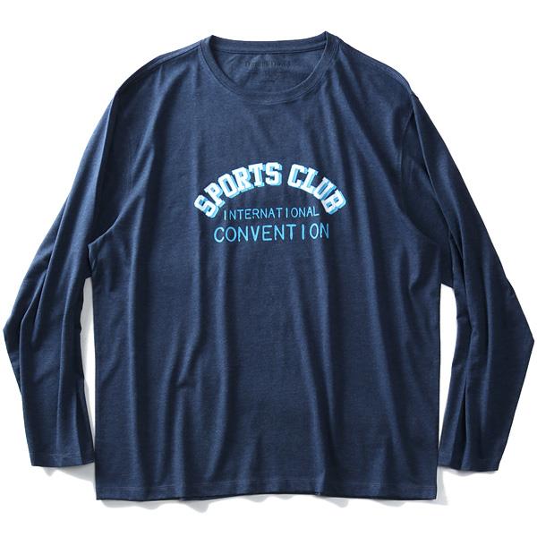 大きいサイズ メンズ DANIEL DODD オーガニックコットン プリント ロング Tシャツ SPORTS CLUB azt-190414