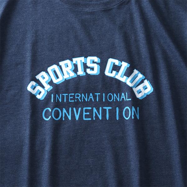 大きいサイズ メンズ DANIEL DODD オーガニックコットン プリント ロング Tシャツ SPORTS CLUB azt-190414