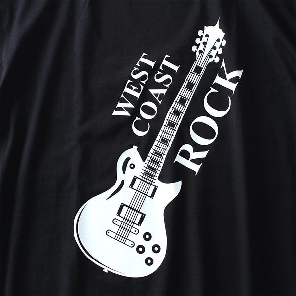 大きいサイズ メンズ DANIEL DODD オーガニックコットン プリント ロング Tシャツ ROCK azt-190416