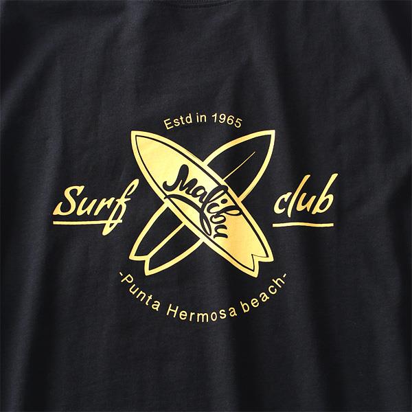 大きいサイズ メンズ DANIEL DODD オーガニックコットン プリント ロング Tシャツ SURF azt-190419