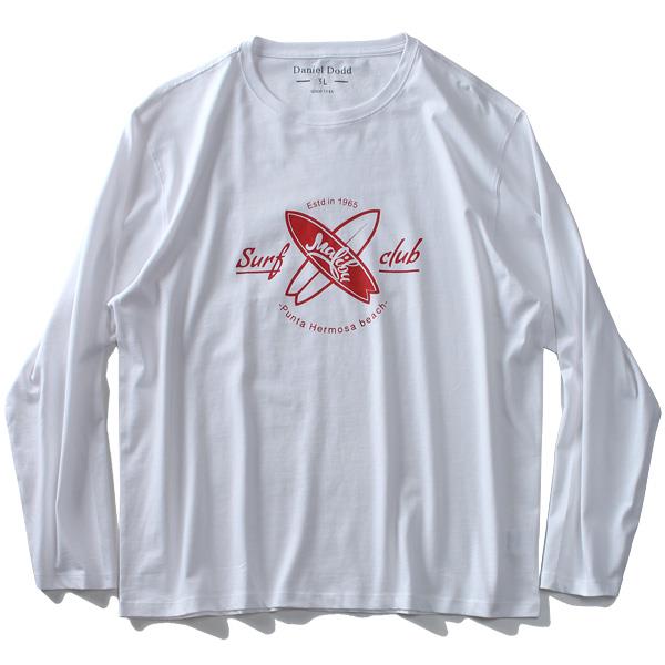 大きいサイズ メンズ DANIEL DODD オーガニックコットン プリント ロング Tシャツ SURF azt-190419